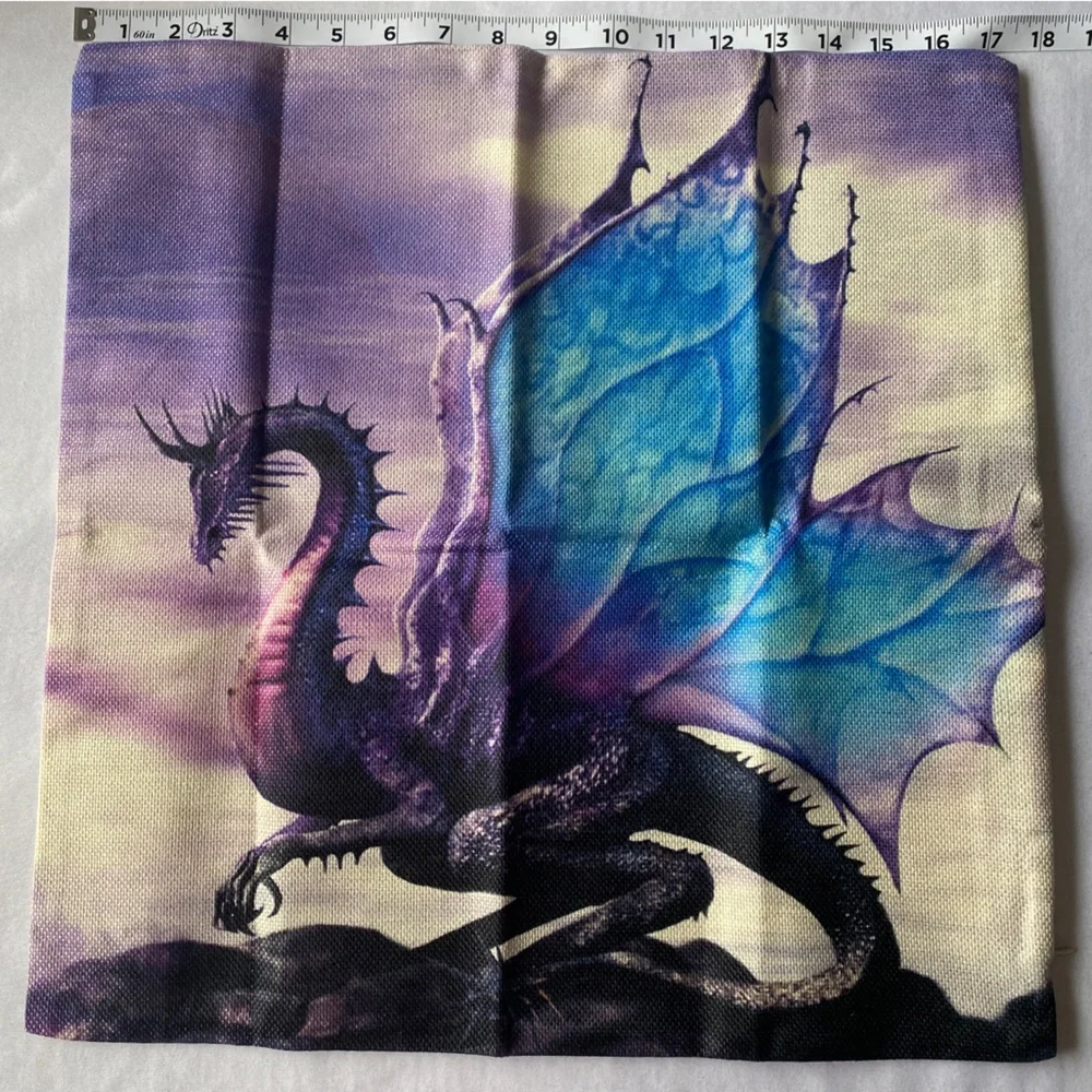 1 Pc Rose Fairytale Dragon Cushion Cover‎ Living-room Bed-room Sofa, Home Decor